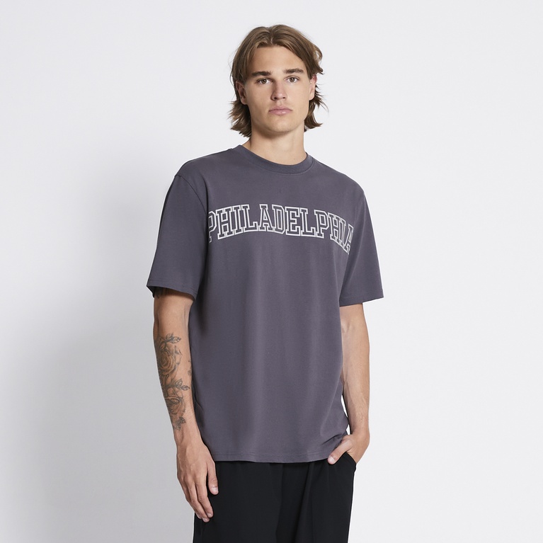 Printed tee "West" Grey